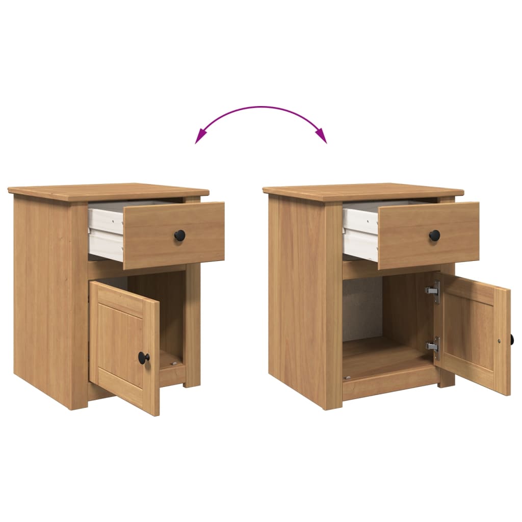Bedside Cabinet Panama 46X40X57 Cm Solid Wood Pine