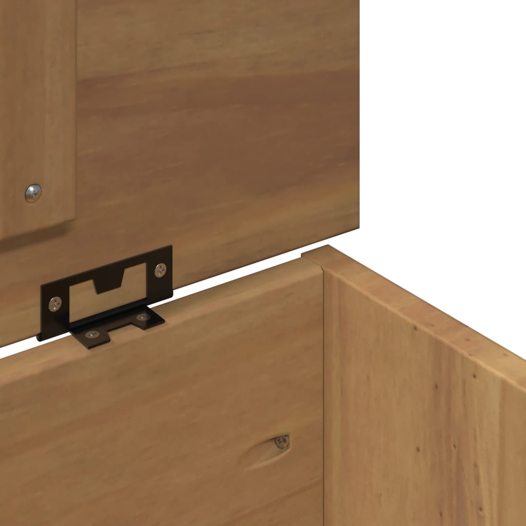 Storage Chest With Lid Panama 79X42X46 Cm Solid Wood Pine