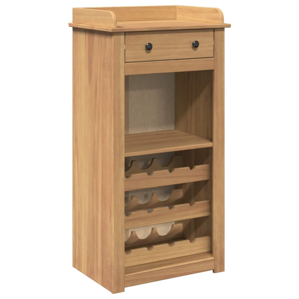Wine Cabinet Panama 57X40X111.5 Cm Solid Wood Pine