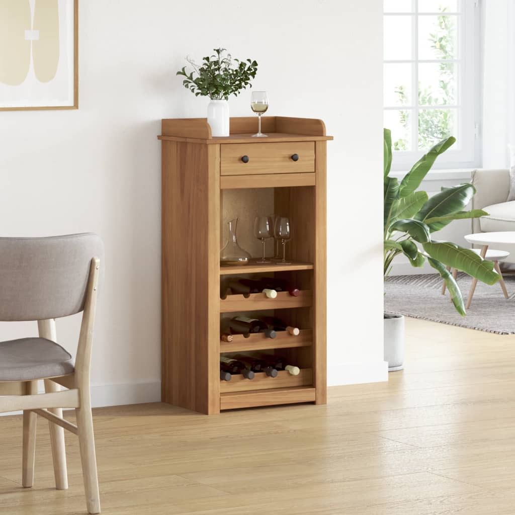 Wine Cabinet Panama 57X40X111.5 Cm Solid Wood Pine