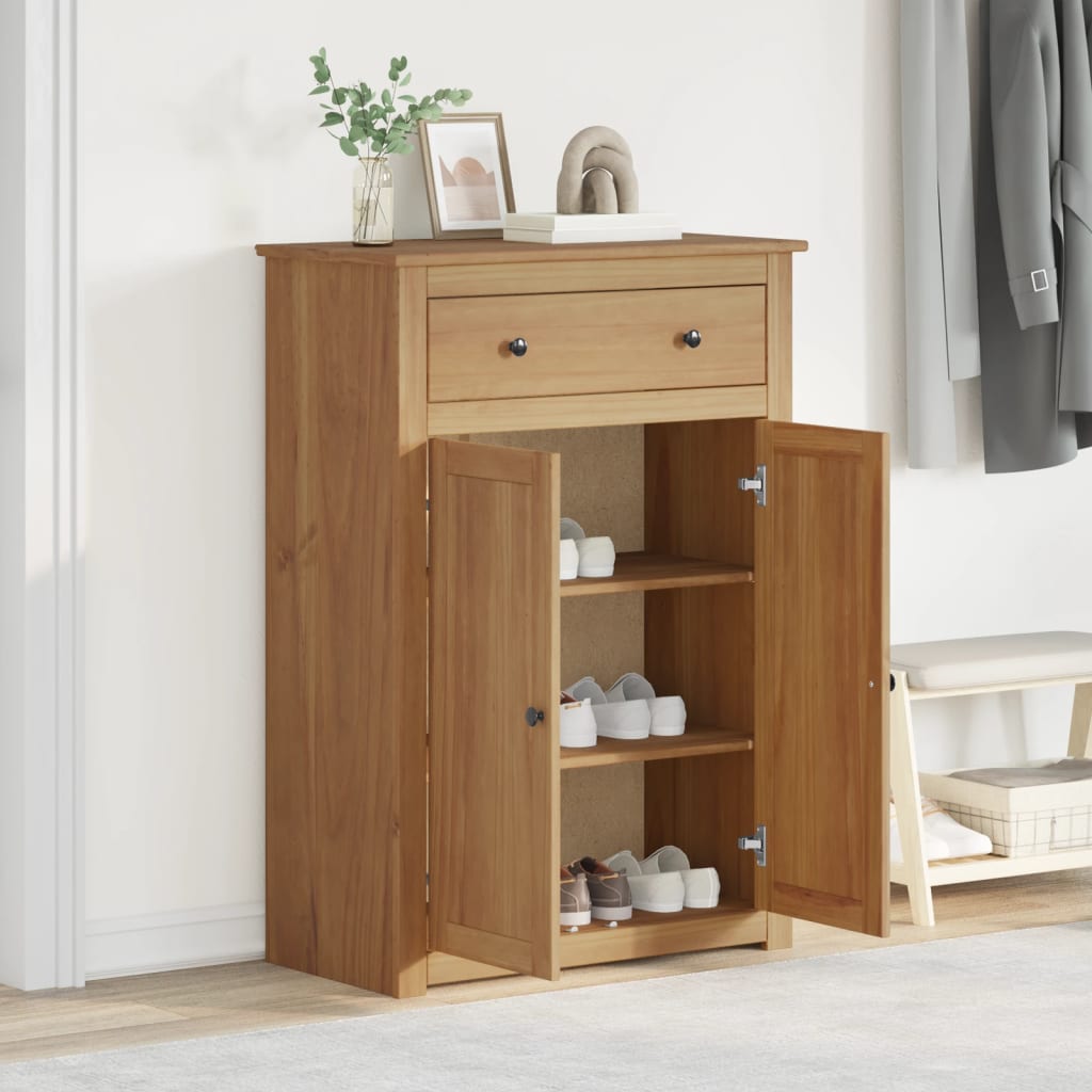 Shoe Cabinet Panama 80X40X114 Cm Solid Wood Pine