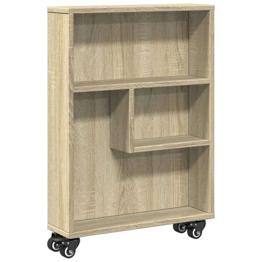 Narrow Storage Trolley 48X13X68 Cm Engineered Wood