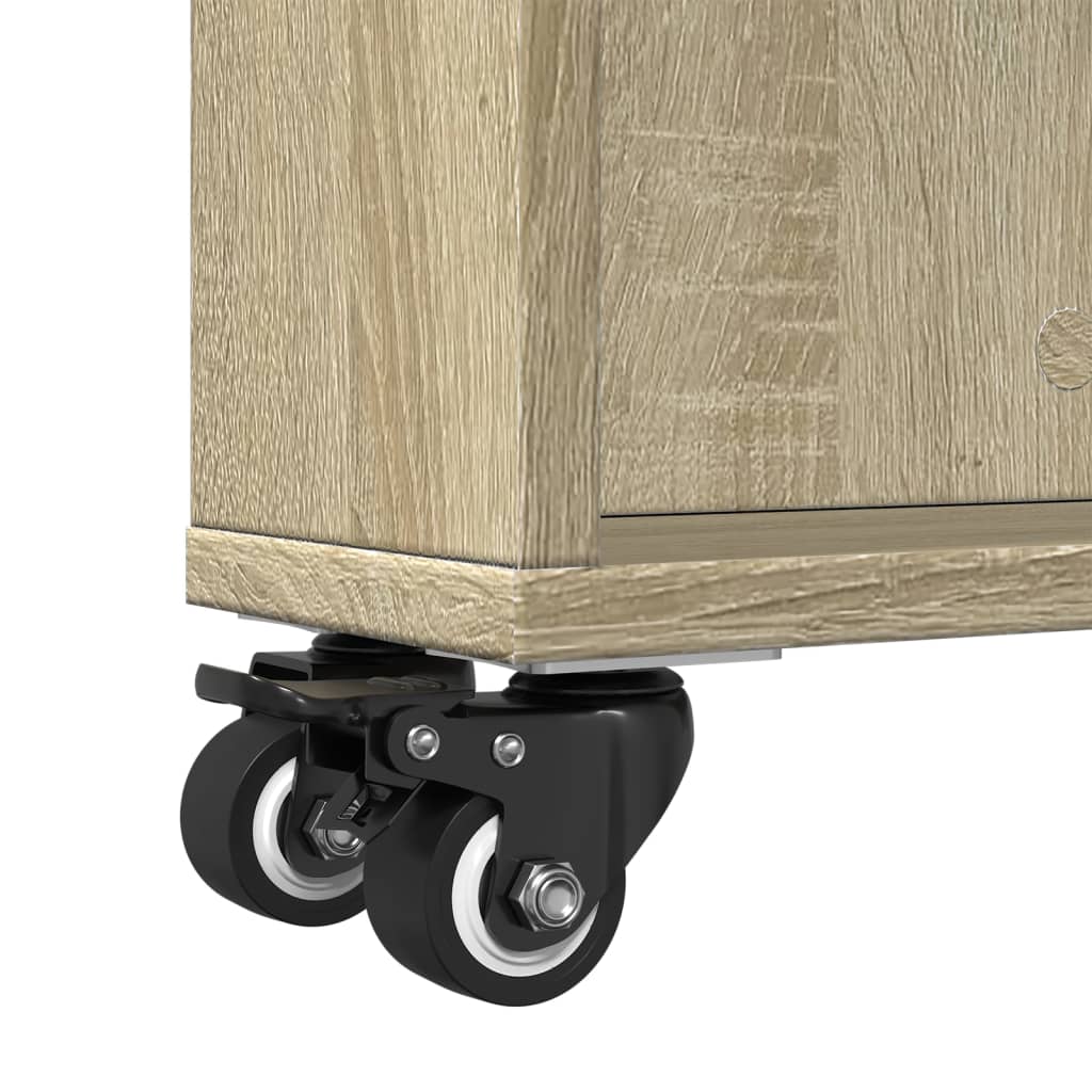 Narrow Storage Trolley 48X13X68 Cm Engineered Wood