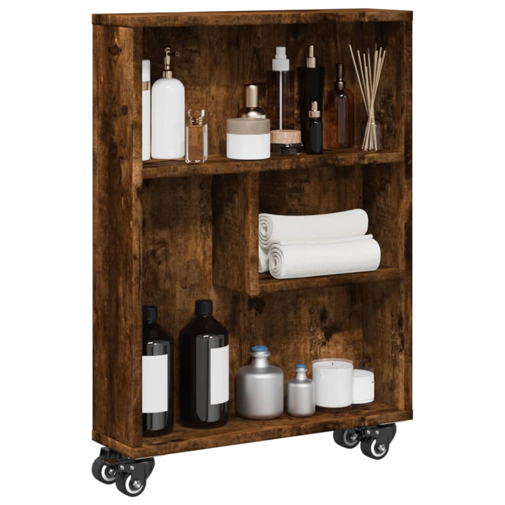 Narrow Storage Trolley 48X13X68 Cm Engineered Wood