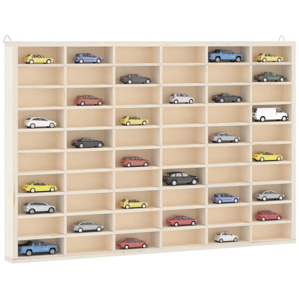 Wooden Collector's Display Case With 80 Compartments 80X4.5X40.5Cm
