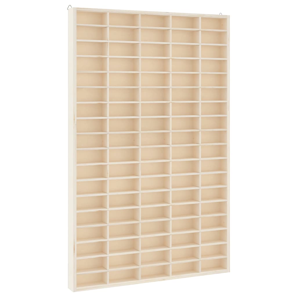 Wooden Collector's Display Case With 90 Compartments 50.5X4.5X79Cm