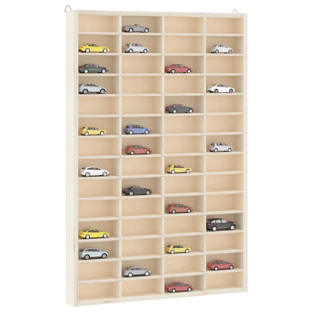 Wooden Collector's Display Case With 90 Compartments 50.5X4.5X79Cm