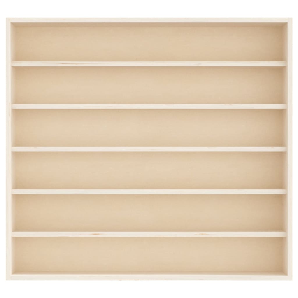 Wooden Collector's Display Case With 6 Shelves 60X8.5X55Cm