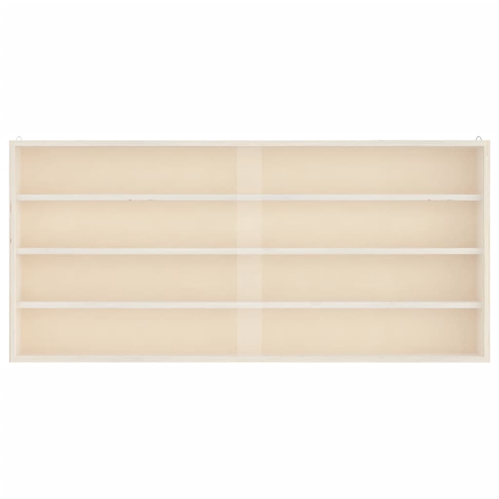 Wooden Collector's Display Case With Doors 80X8.5X37Cm