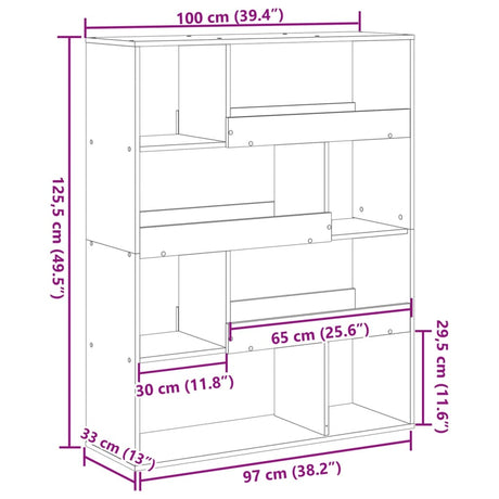 Room Divider 100X33X Engineered Wood