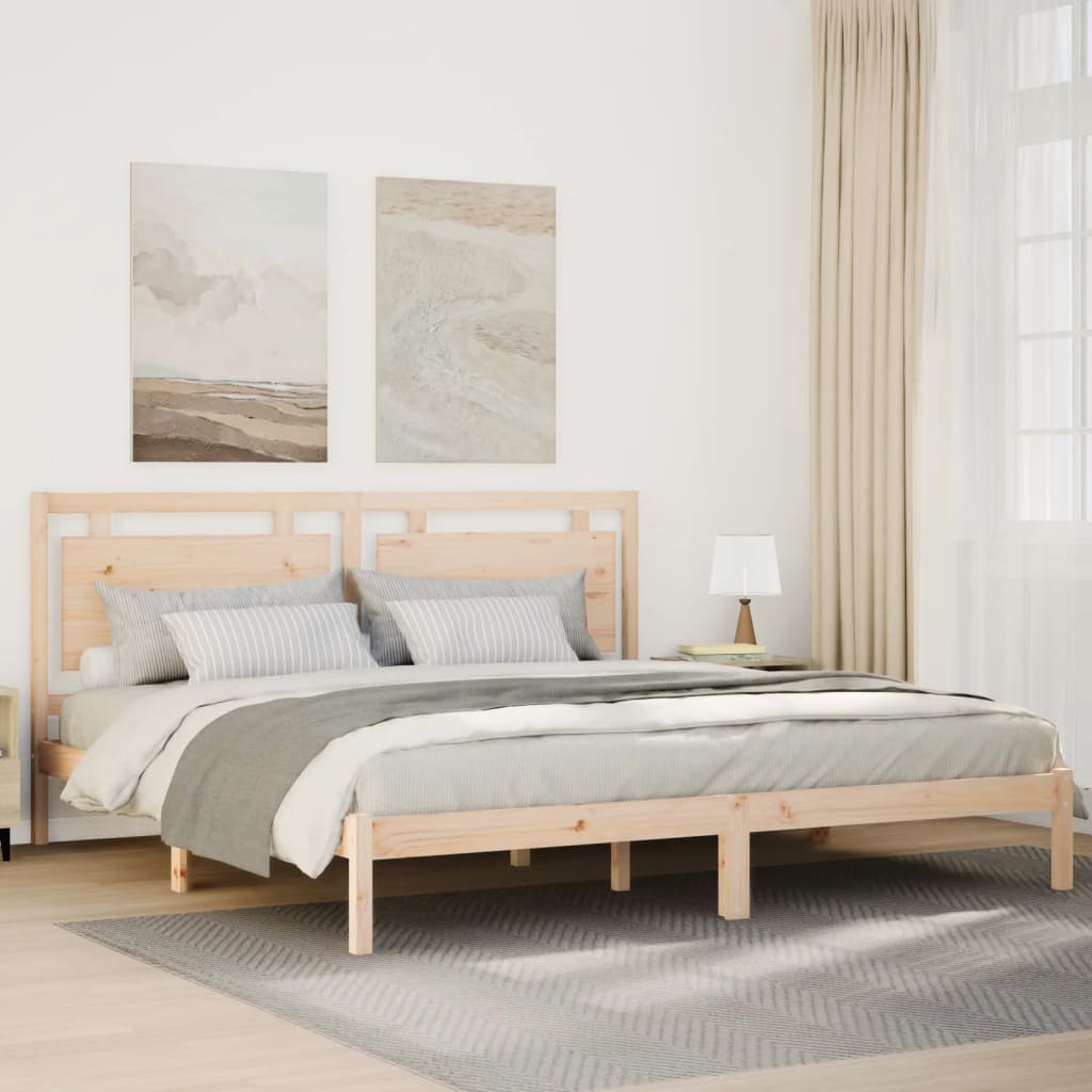 Bed Frame Without Mattress King Size Solid Wood