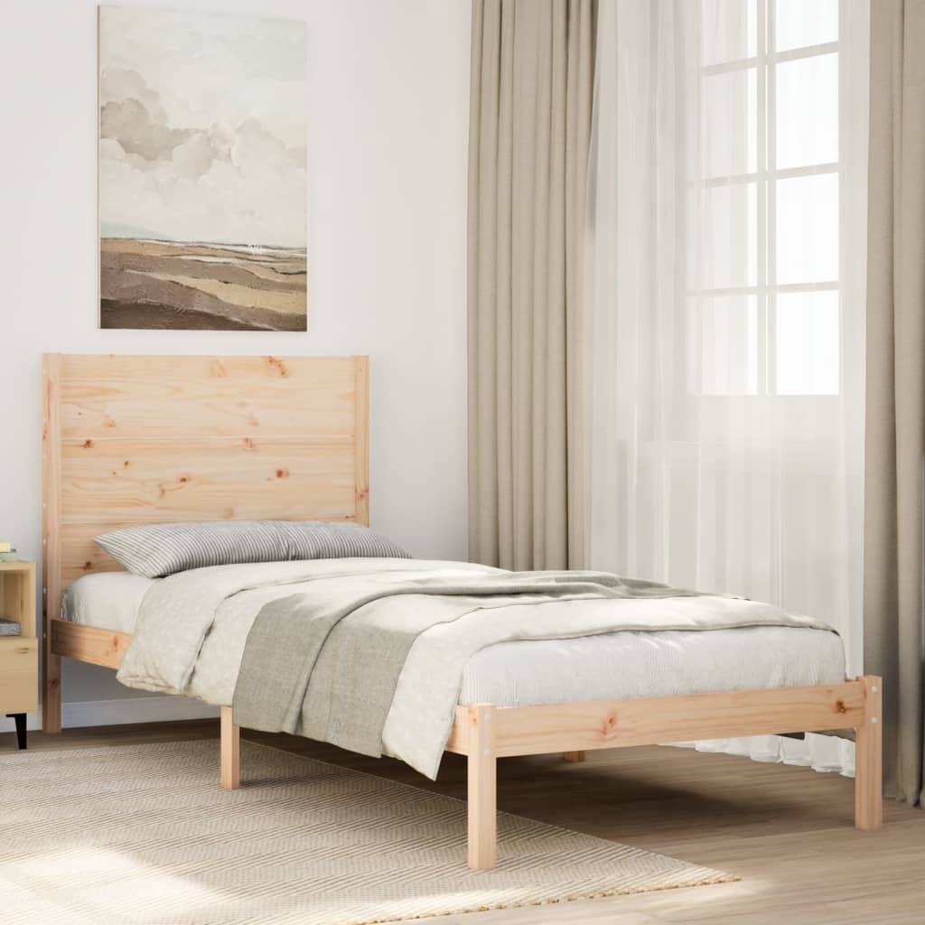 Bed Frame Without Mattress Solid Wood Pine