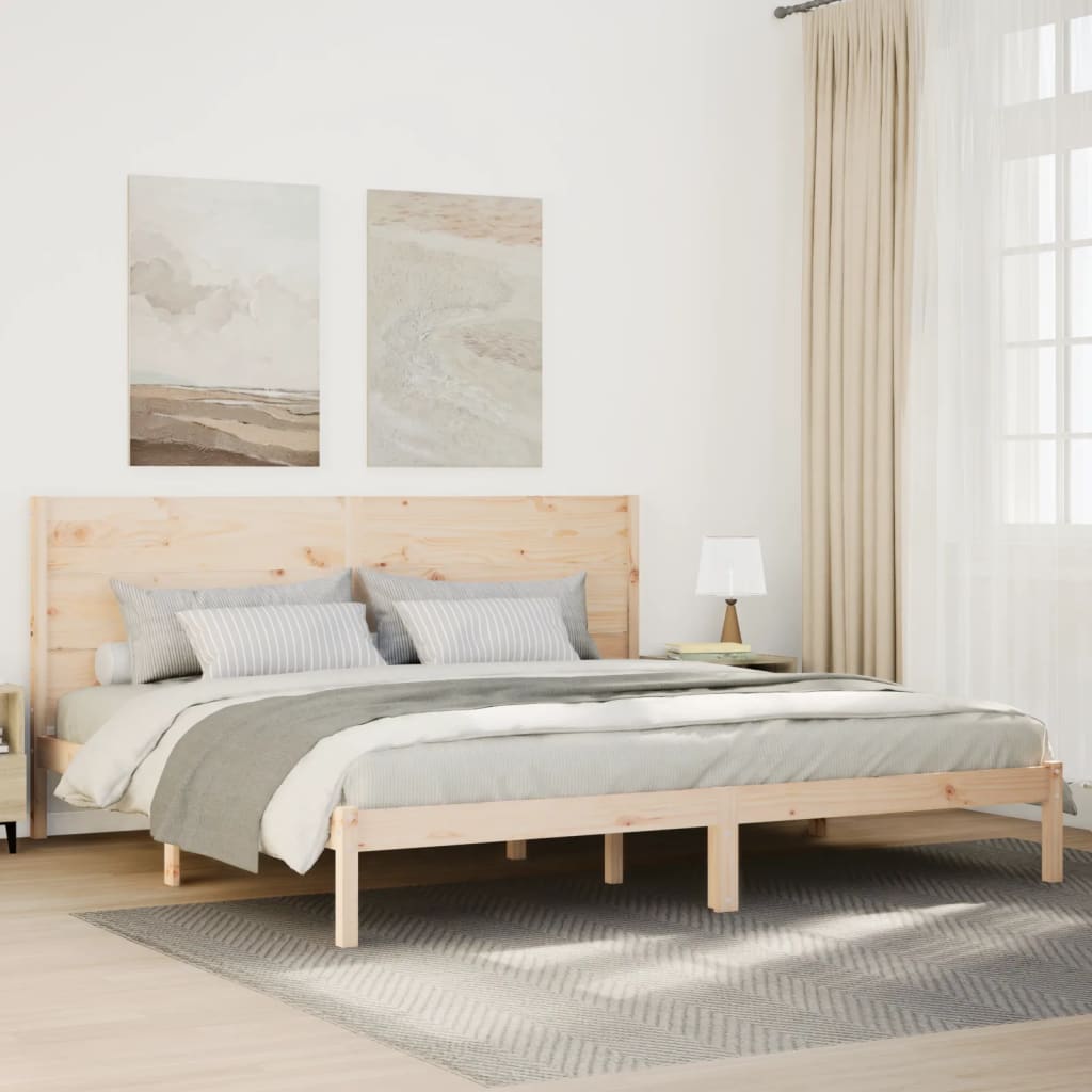 Bed Frame Without Mattress Solid Wood Pine