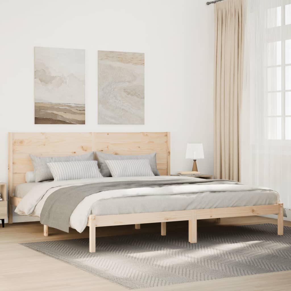 Bed Frame Without Mattress Solid Wood Pine