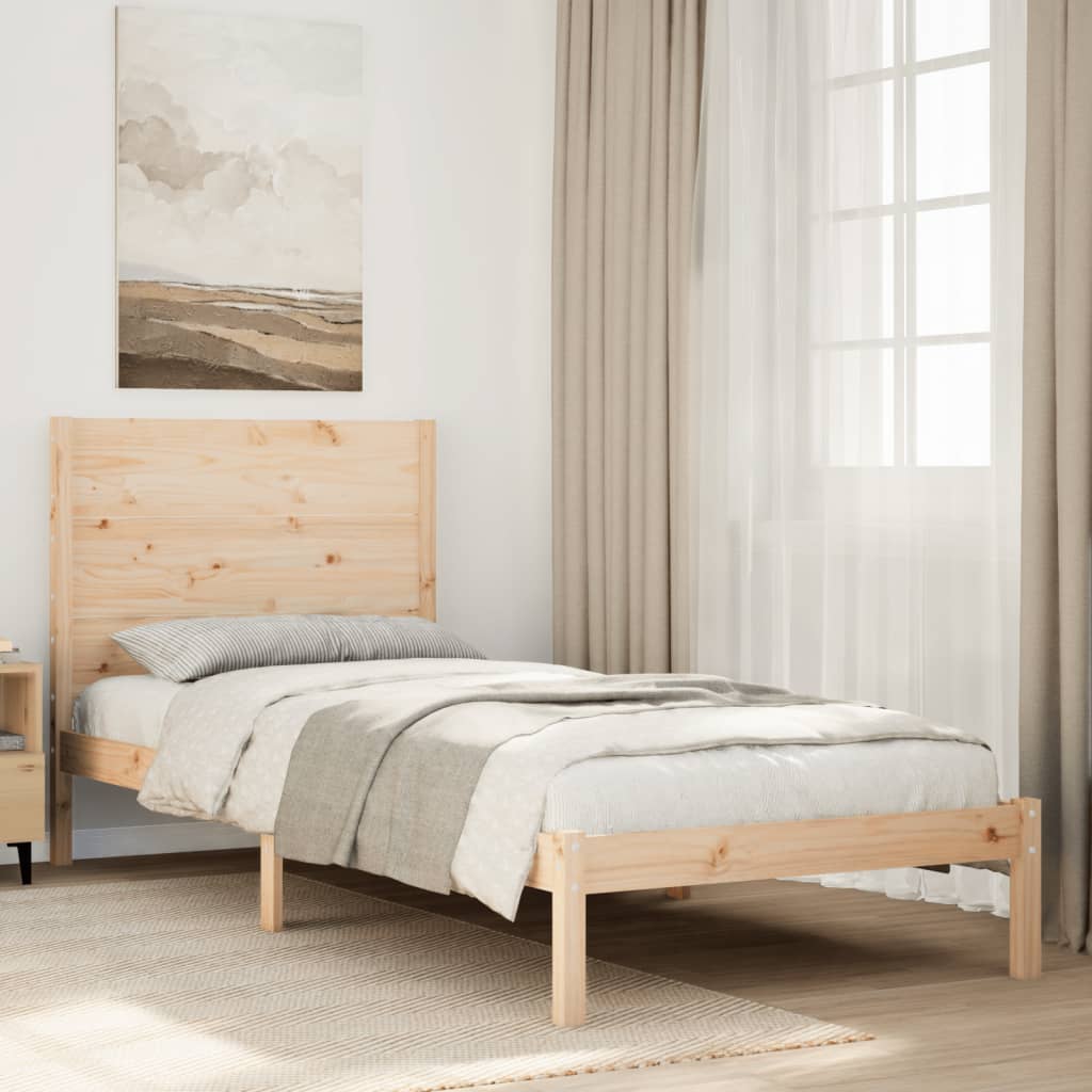 Bed Frame Without Mattress Solid Wood Pine