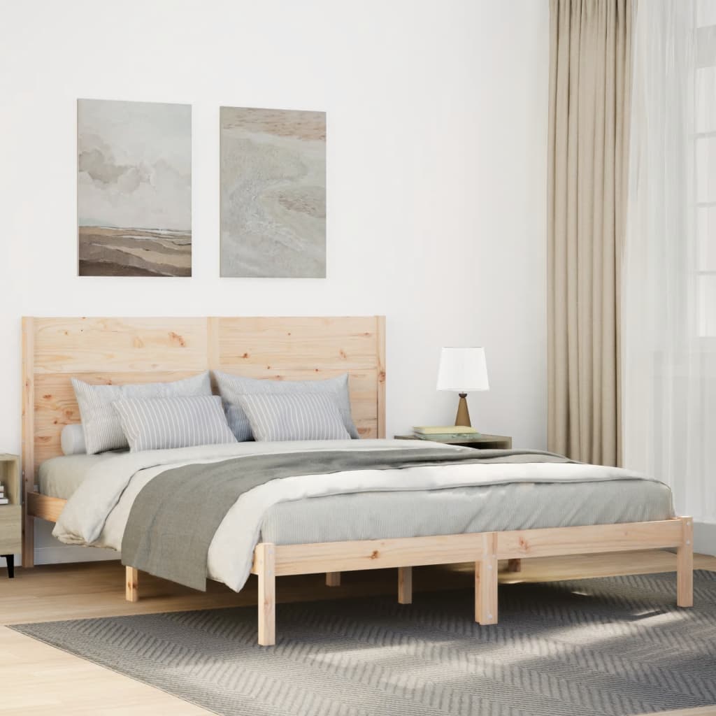 Bed Frame Without Mattress Solid Wood Pine