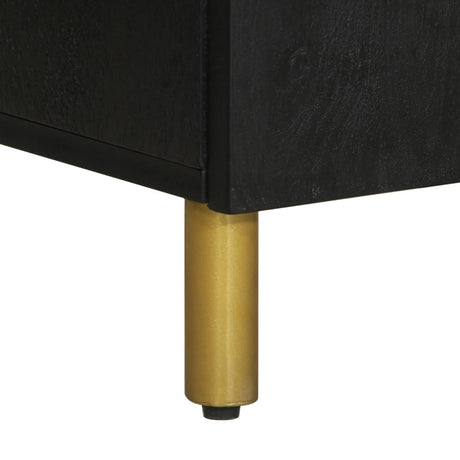 3 Piece Bathroom Furniture Set Black Engineered Wood