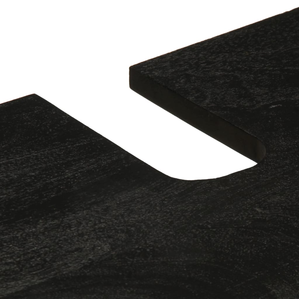 5 Piece Bathroom Furniture Set Black Engineered Wood