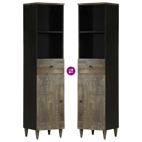 3 Piece Bathroom Furniture Set Solid Wood Mango