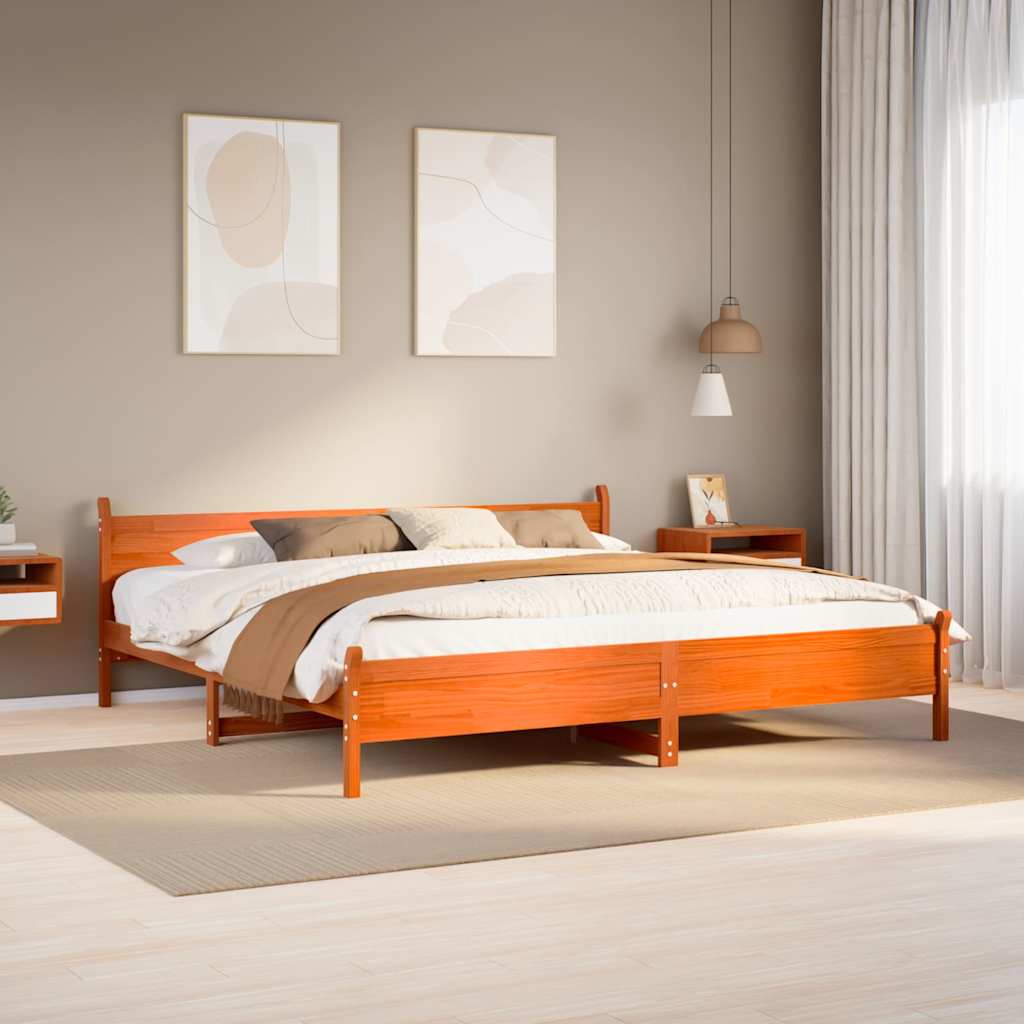 Bed Frame Without Mattress Solid Wood Pine