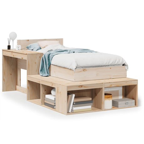 Bed Frame Without Mattress Single Solid Wood Pine