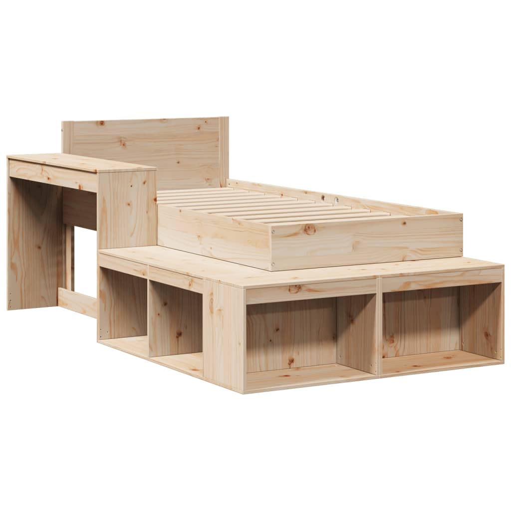 Bed Frame Without Mattress Single Solid Wood Pine