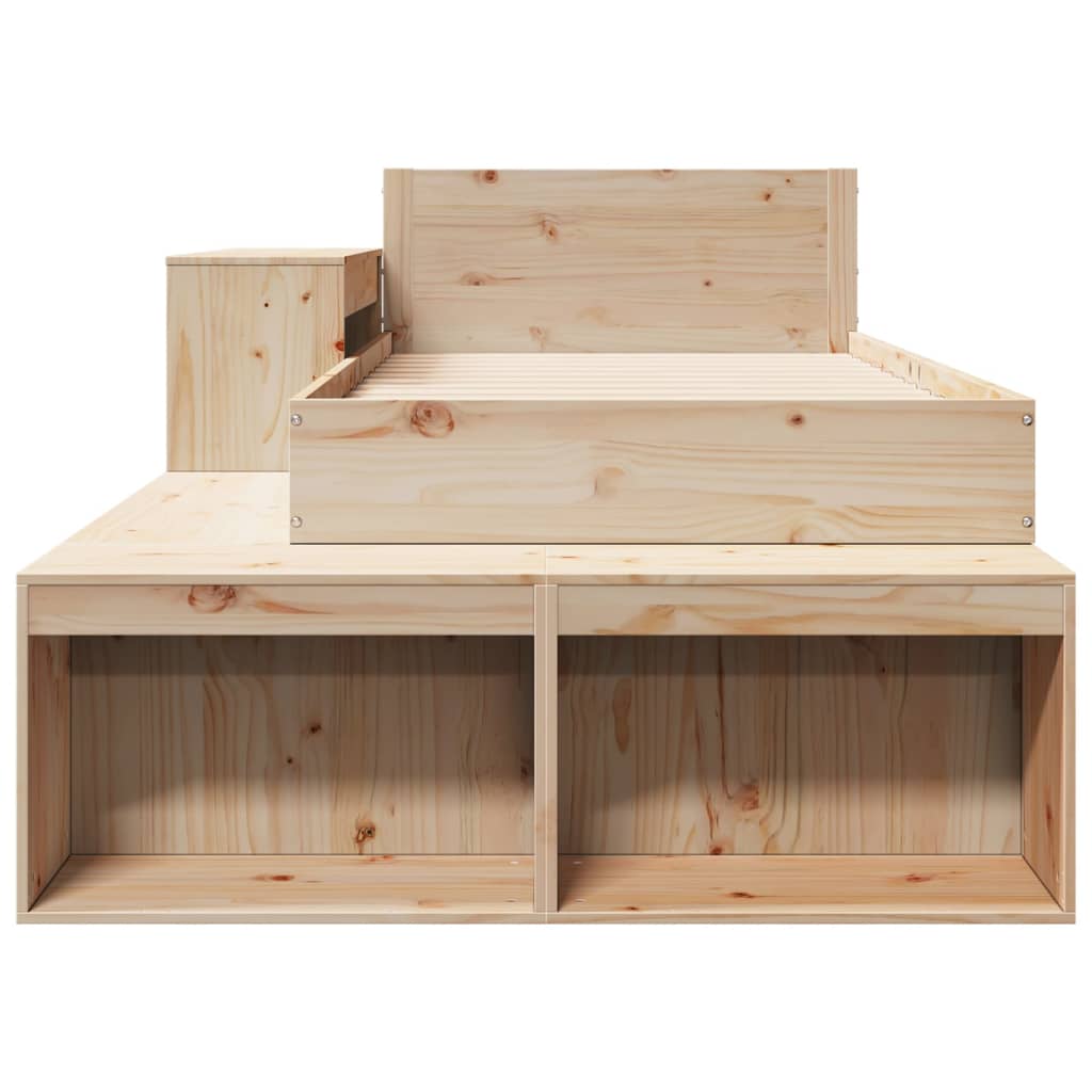 Bed Frame Without Mattress Single Solid Wood Pine