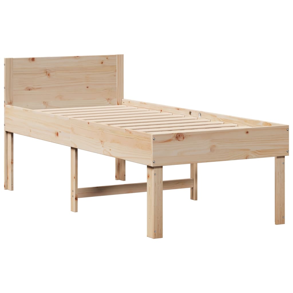 Bed Frame Without Mattress Single Solid Wood Pine
