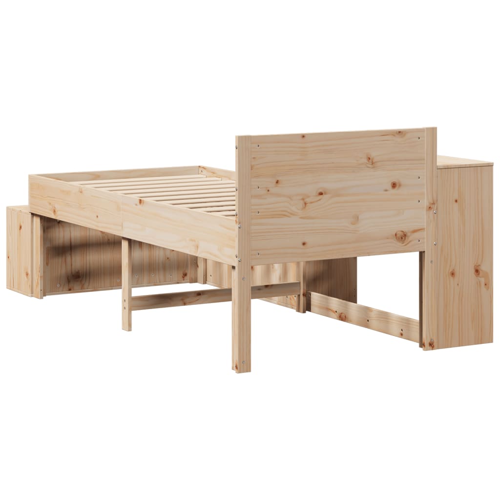 Bed Frame Without Mattress Single Solid Wood Pine