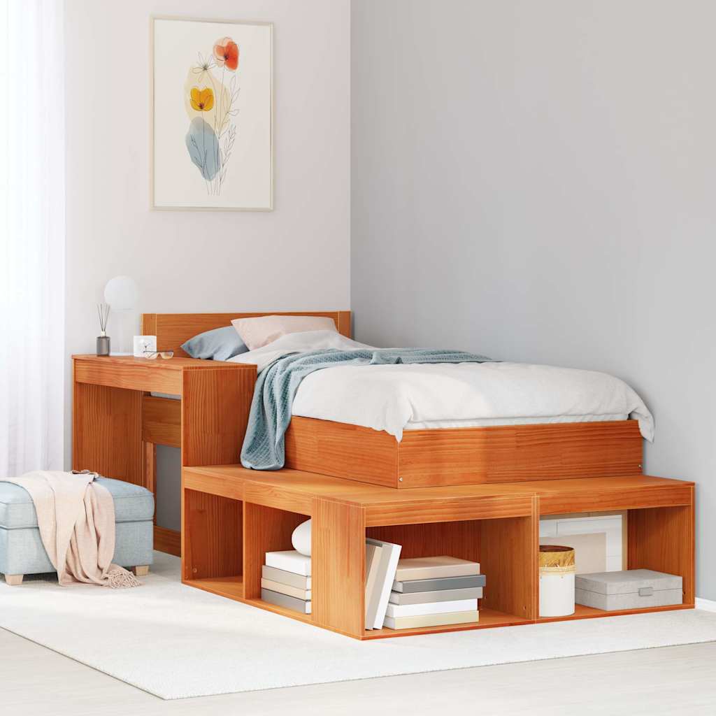 Bed Frame Without Mattress Single Solid Wood Pine