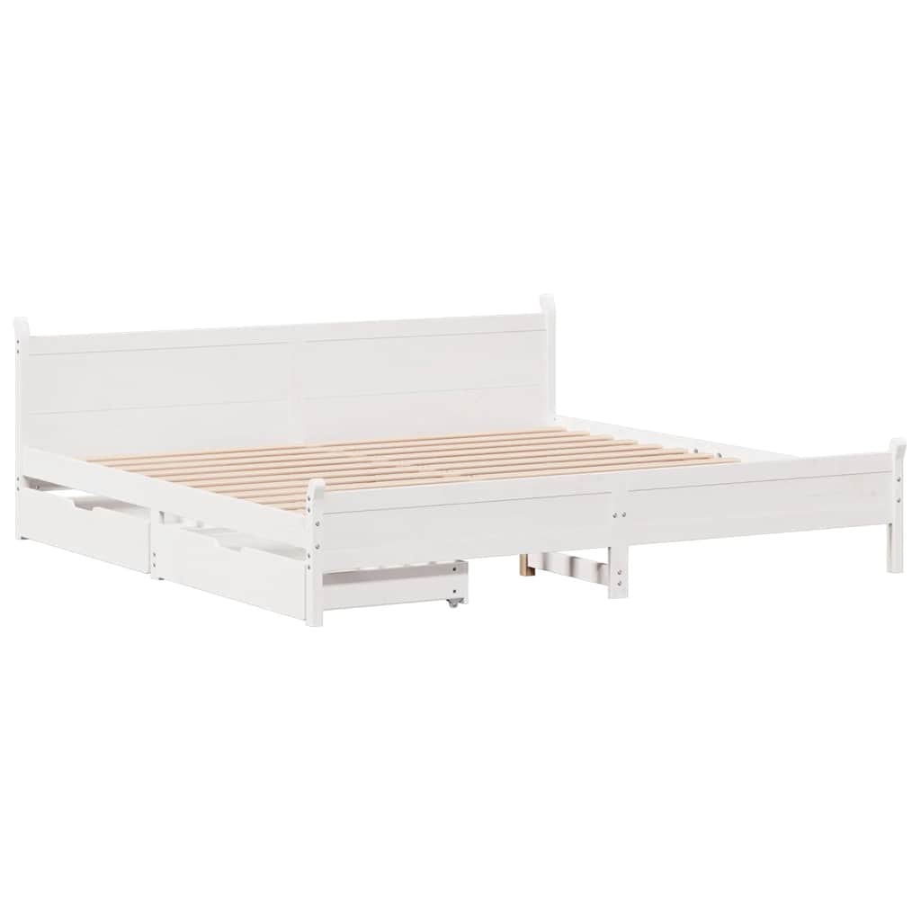 Bed Frame Without Mattress Solid Wood Pine