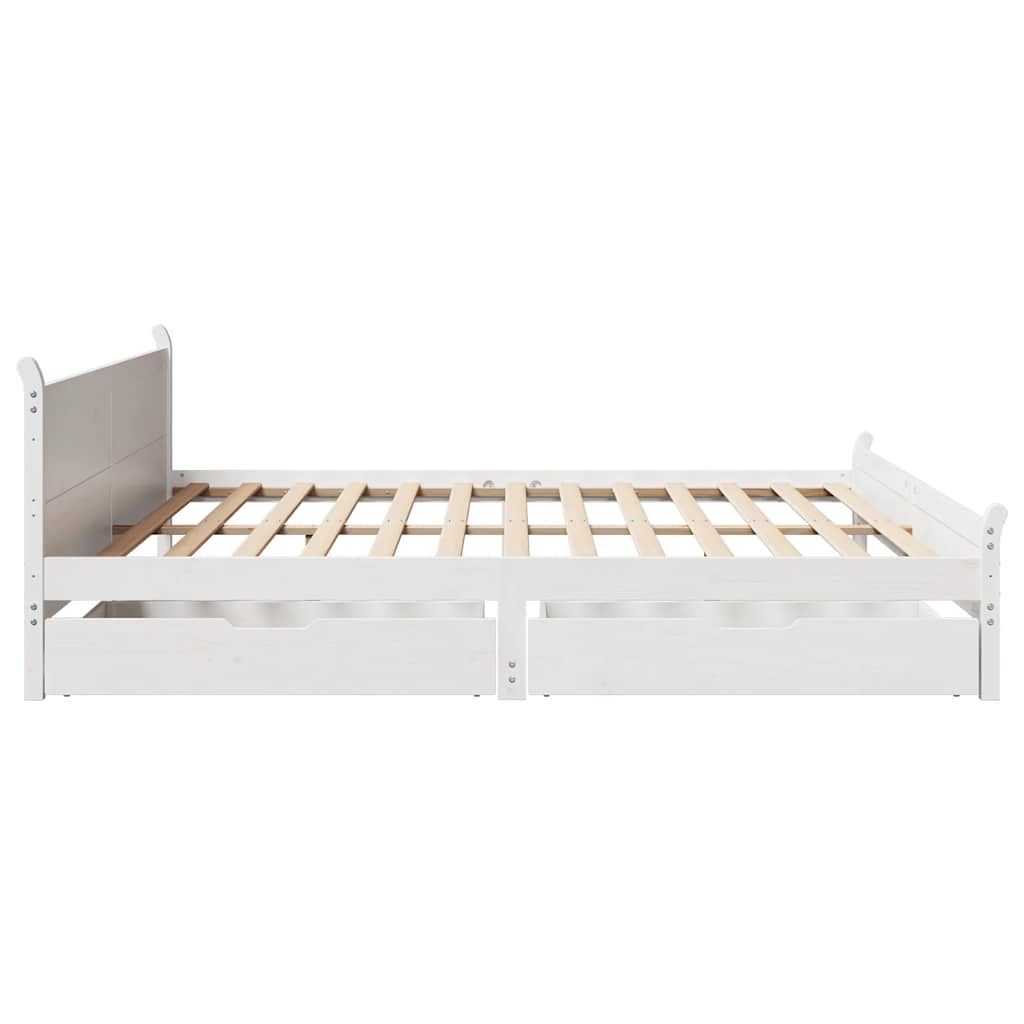 Bed Frame Without Mattress Solid Wood Pine
