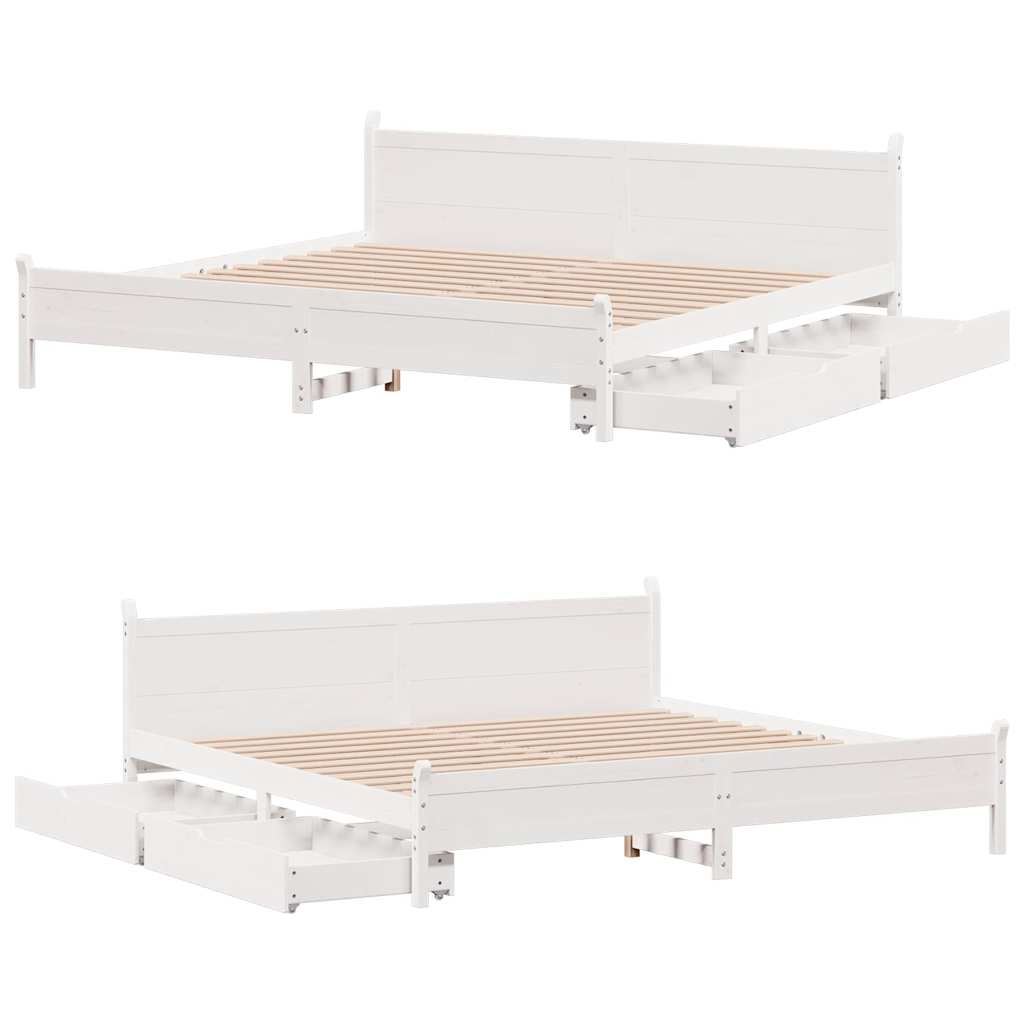 Bed Frame Without Mattress Solid Wood Pine