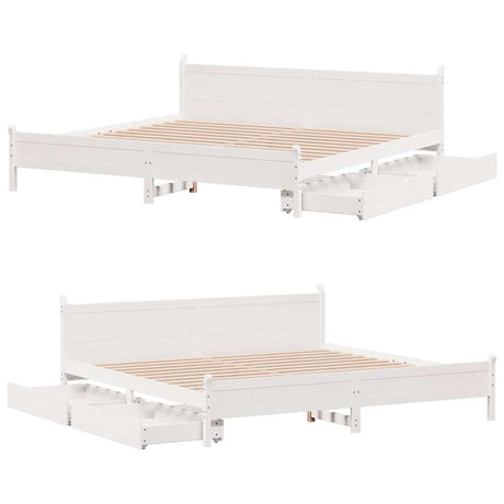 Bed Frame Without Mattress Solid Wood Pine