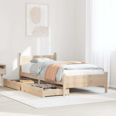 Bed Frame Without Mattress Solid Wood Pine
