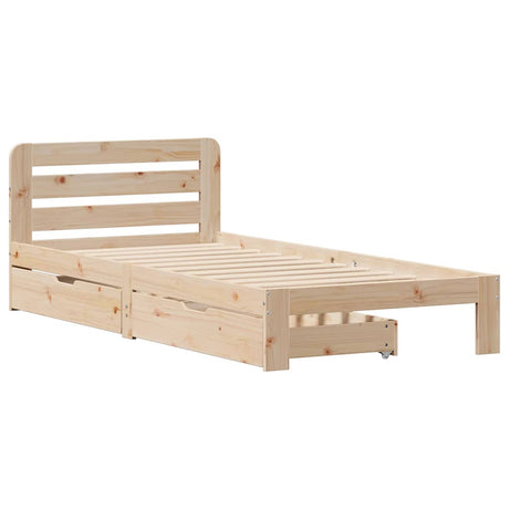 Bed Frame Without Mattress Solid Wood Pine