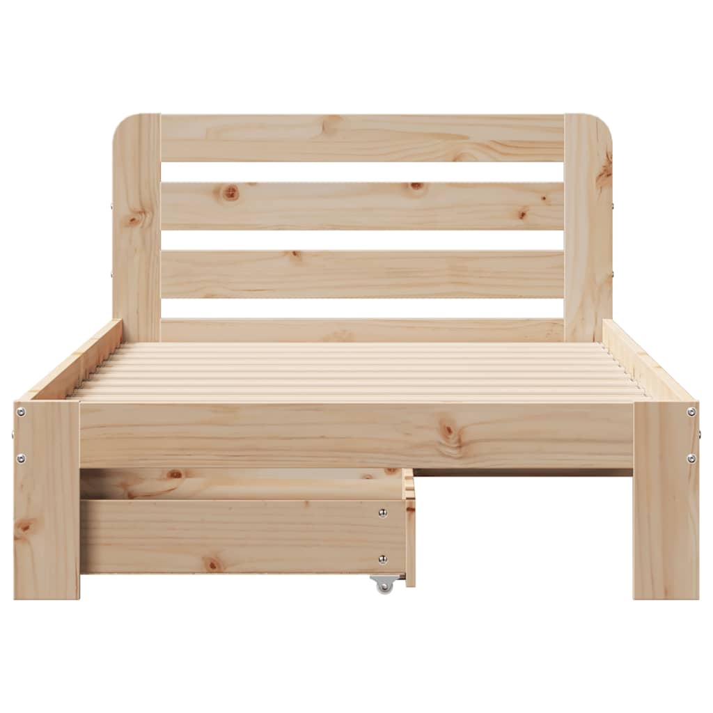 Bed Frame Without Mattress Solid Wood Pine