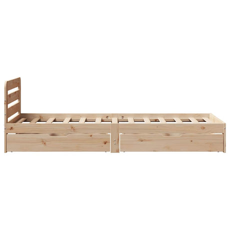 Bed Frame Without Mattress Solid Wood Pine
