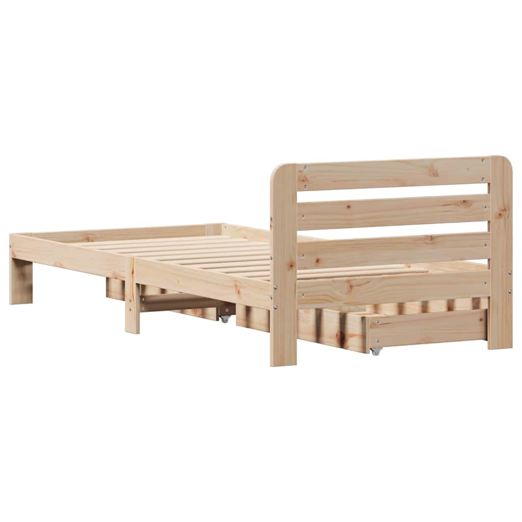 Bed Frame Without Mattress Solid Wood Pine