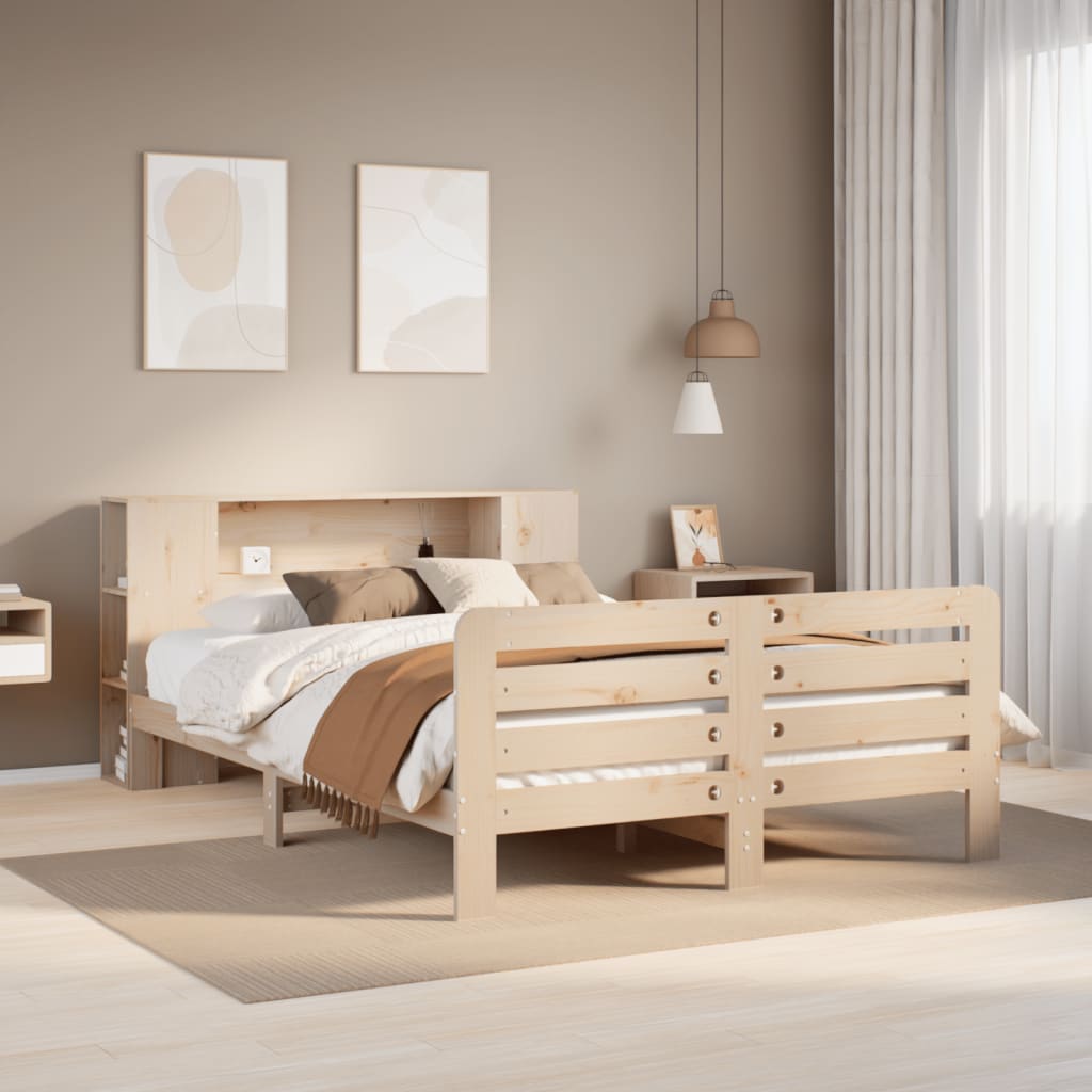 Bed Frame Without Mattress King Size Solid Wood Pine