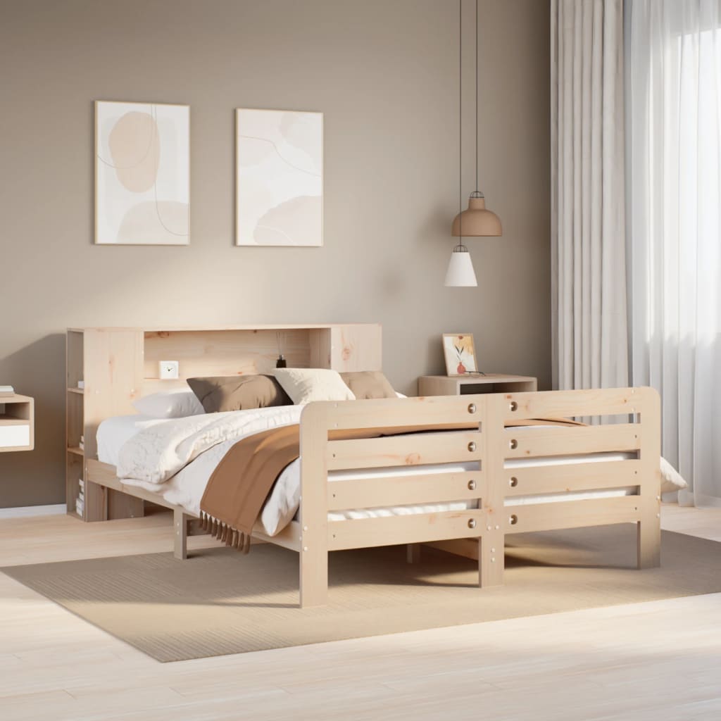 Bed Frame Without Mattress King Size Solid Wood Pine