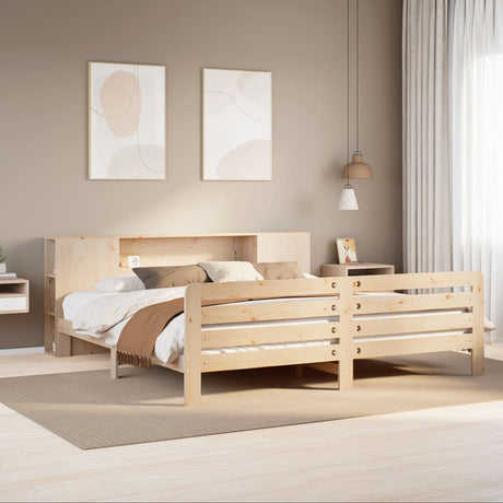 Bed Frame Without Mattress King Size Solid Wood Pine