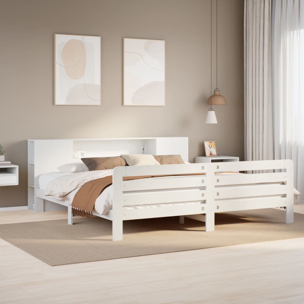 Bed Frame Without Mattress King Size Solid Wood Pine