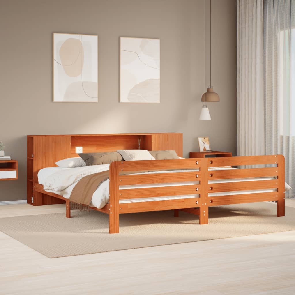 Bed Frame Without Mattress King Size Solid Wood Pine