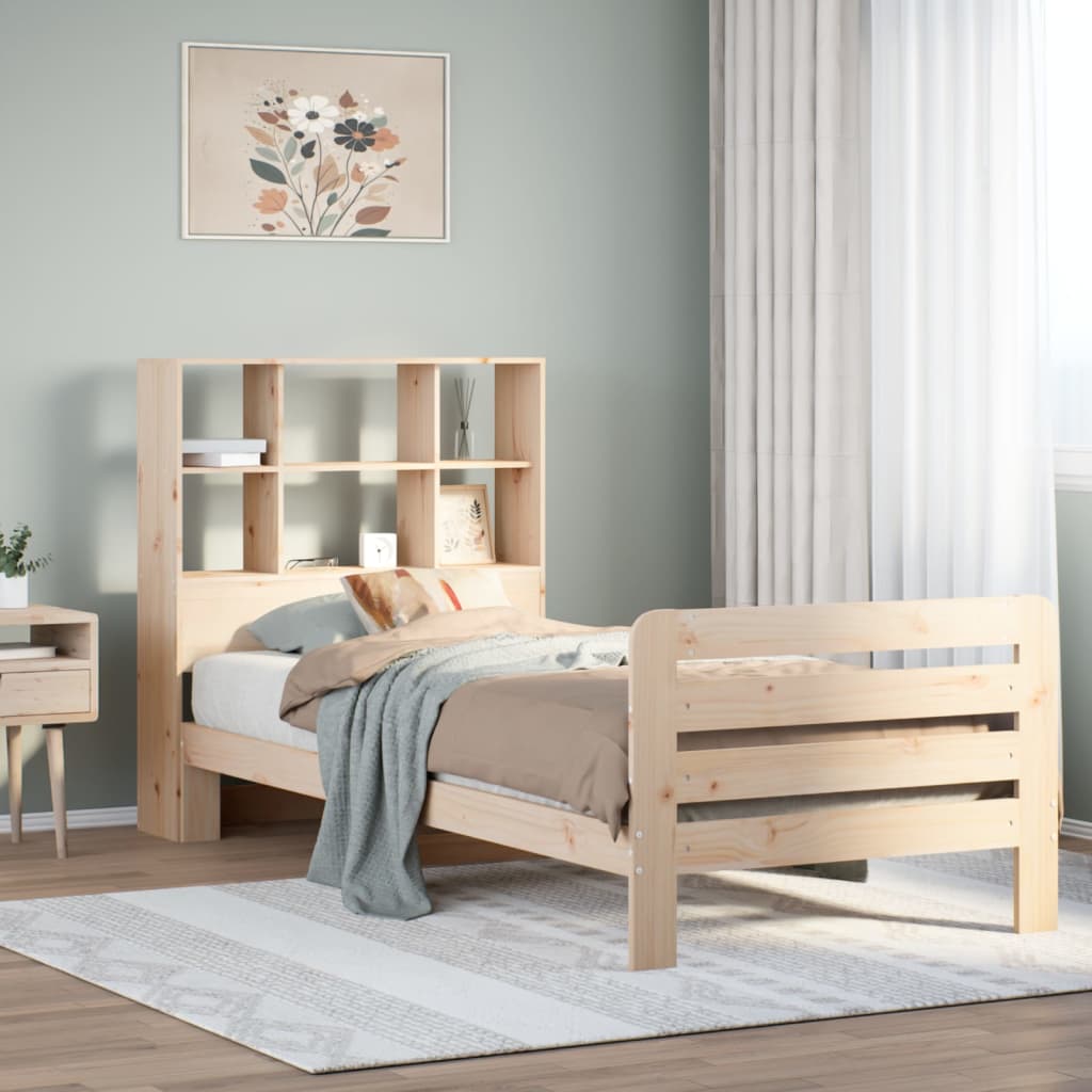 Bed Frame Without Mattress Solid Wood Pine