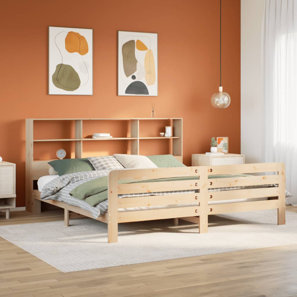 Bed Frame Without Mattress Solid Wood Pine