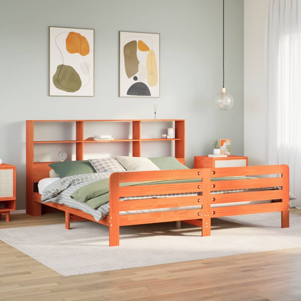 Bed Frame Without Mattress Solid Wood Pine