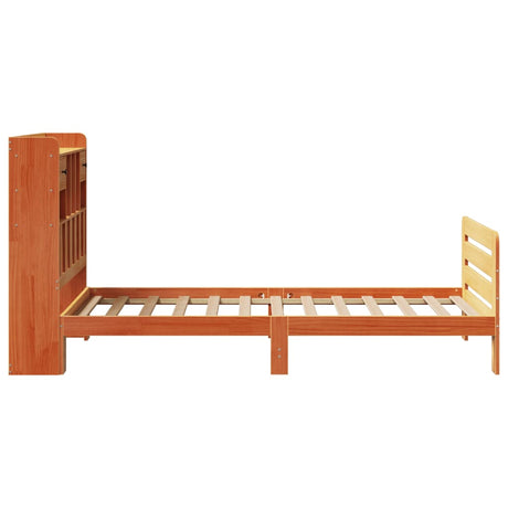 Bookcase Bed Without Mattress Solid Wood Pine