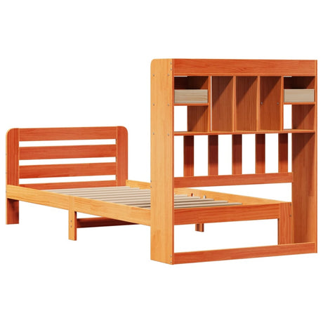 Bookcase Bed Without Mattress Solid Wood Pine