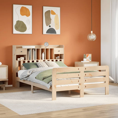 Bookcase Bed Without Mattress Solid Wood Pine